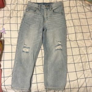 Girls old navy high rise slouchy straight jeans . Size 8
